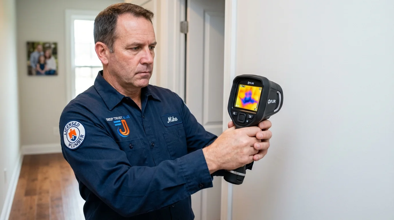 Thermal imaging leak detection by Johns Plumbing LLC in Campti